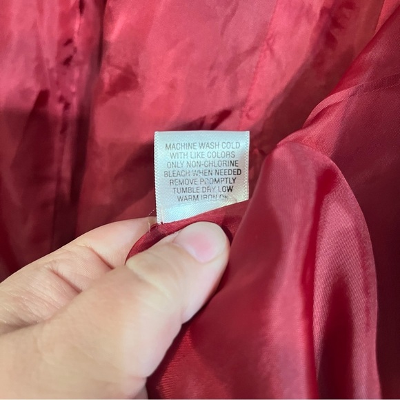 Women’s Studio Works Faux Suede Full Zip Jacket Size 22 W Burgundy Red - Picture 3 of 10